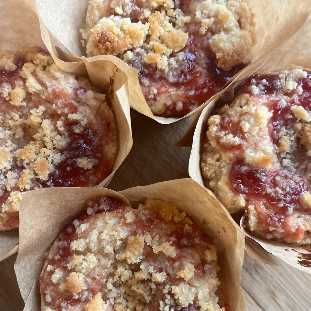 Raspberry and White Chocolate Muffins (4 Count)
