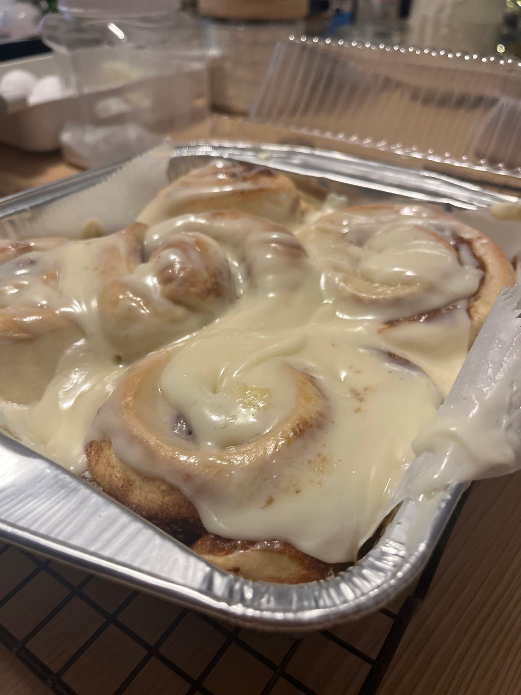 Jumbo Bakery Style Cinnamon Rolls with Cream Cheese Frosting
