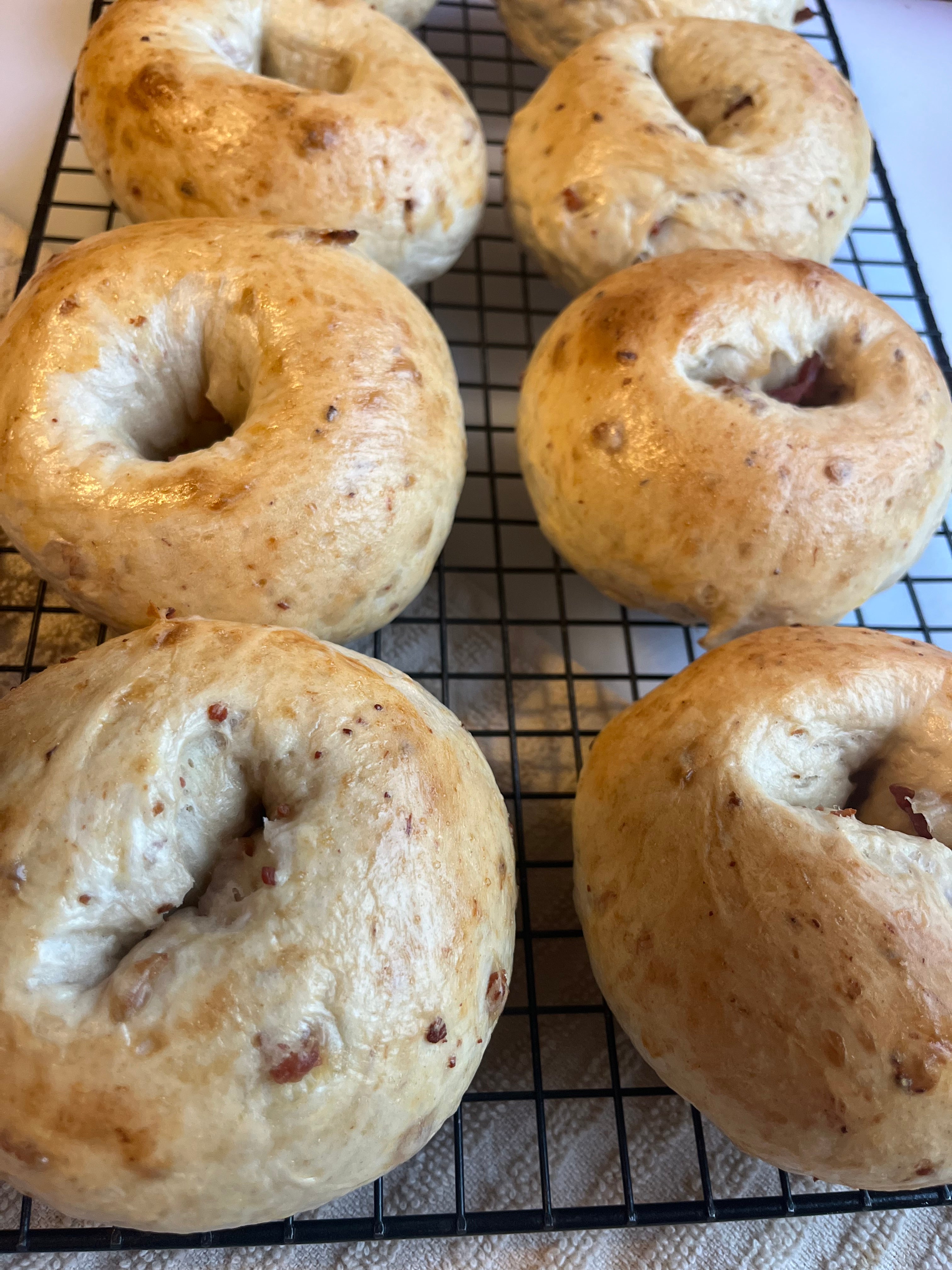 Maple Bacon Sourdough Bagels
