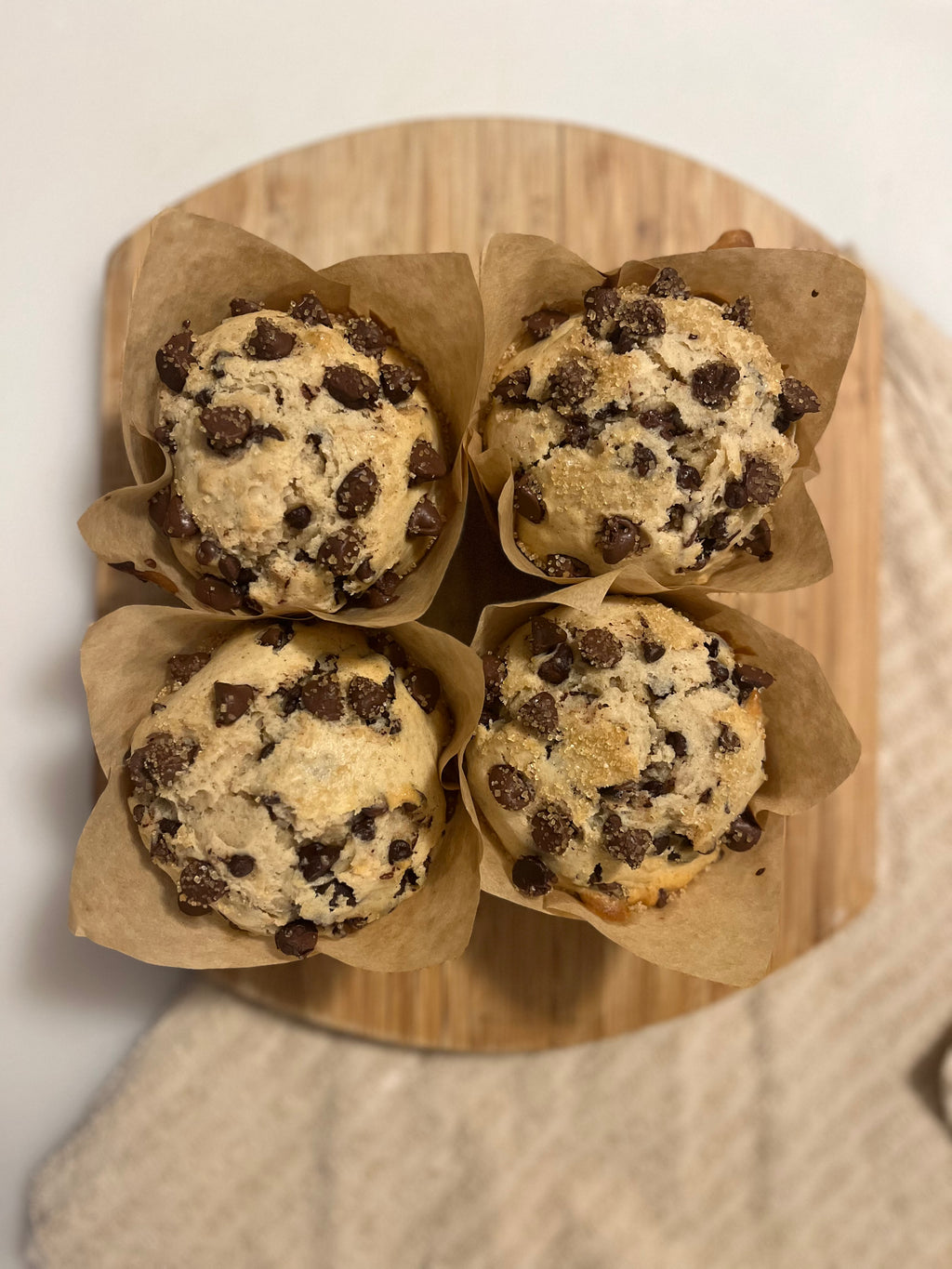 Chocolate Chip Bakery Style Muffins (4 Count)