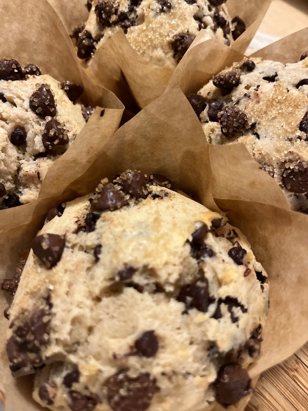 Chocolate Chip Bakery Style Muffins (4 Count)
