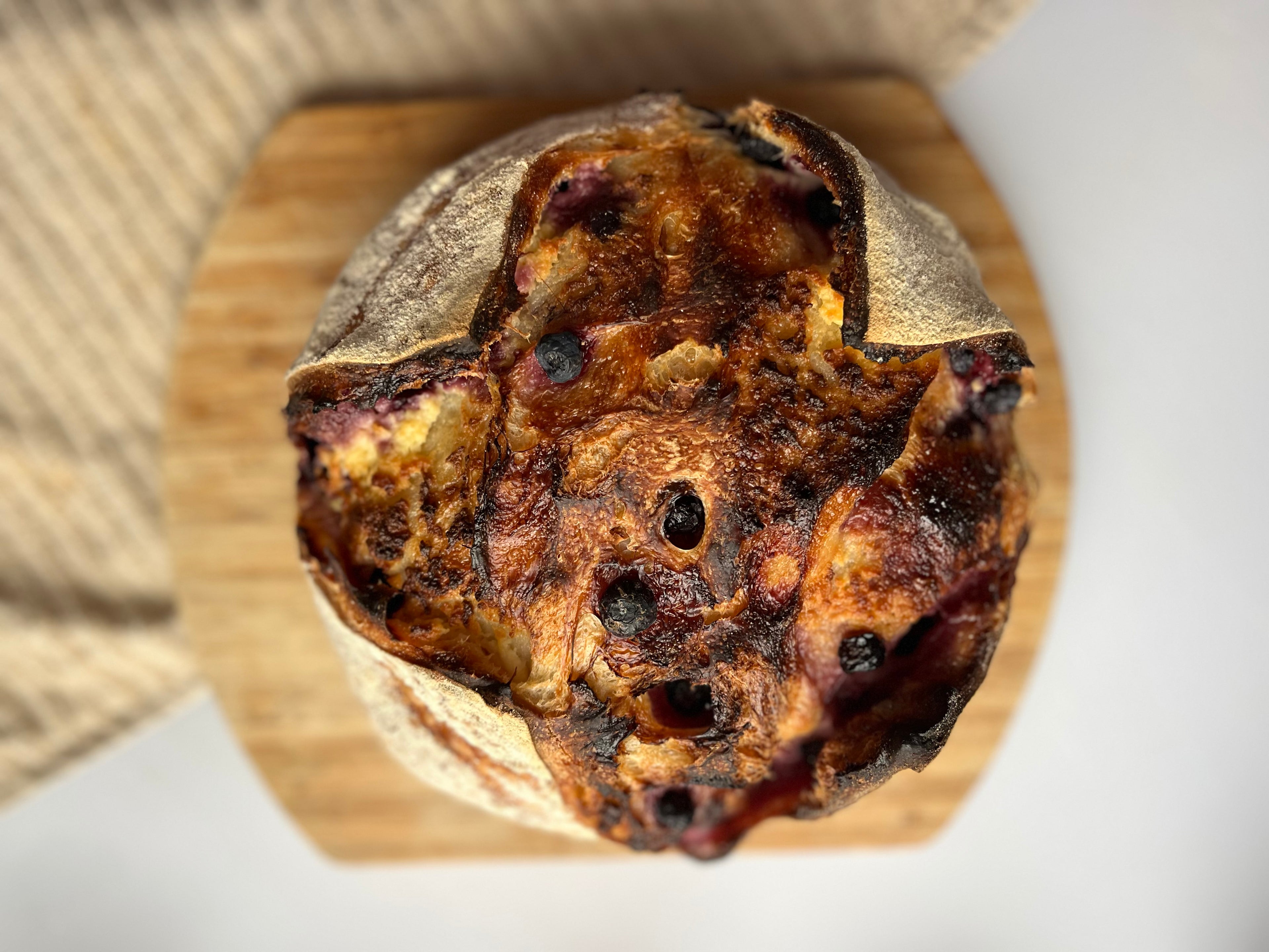 Blueberry Cream Cheese Sourdough Loaf