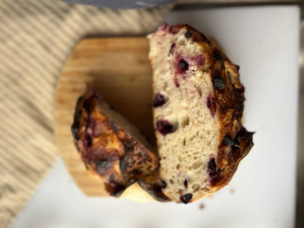 Blueberry Cream Cheese Sourdough Loaf